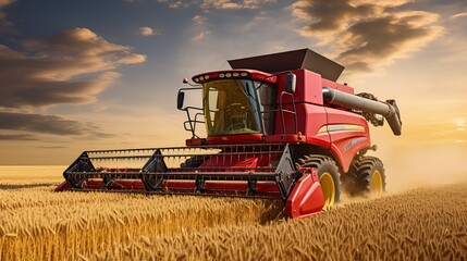 Obraz premium Combine harvester machine