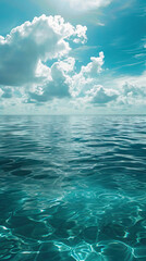 Turquoise Tranquility: A Serene Turquoise Background Evoking Calm Waters and Gentle Breezes, Promoting Relaxation