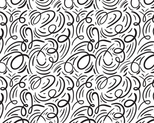 Hand drawn pencil lines and squiggles set. Vector charcoal smears, striketrhoughs and swirls. Doodle style sketchy lines. Horizontal wavy strokes collection. Scratchy strokes with rough edges.