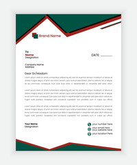 Letterhead design with organic shape illustration