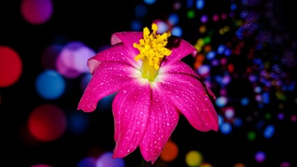 purple orchid flower in colorful background