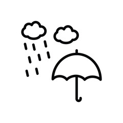 03 umbrella icon with white background vector stock illustration