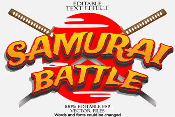 Editable samurai text effect