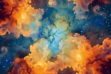 Celestial Nebula Cloudscape.