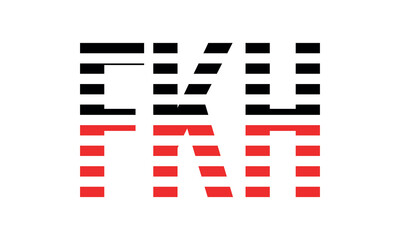 FKH three initial letter iconic line negative space minimal logo design vector template. monogram, abstract, wordmark, business, typography, minimalist, brand, company, flat, modern, unique, simple