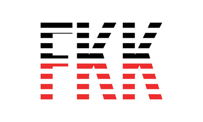 FKK three initial letter iconic line negative space minimal logo design vector template. monogram, abstract, wordmark, business, typography, minimalist, brand, company, flat, modern, unique, simple