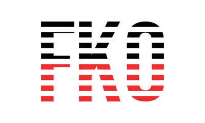 FKO three initial letter iconic line negative space minimal logo design vector template. monogram, abstract, wordmark, business, typography, minimalist, brand, company, flat, modern, unique, simple