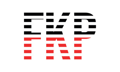 FKP three initial letter iconic line negative space minimal logo design vector template. monogram, abstract, wordmark, business, typography, minimalist, brand, company, flat, modern, unique, simple