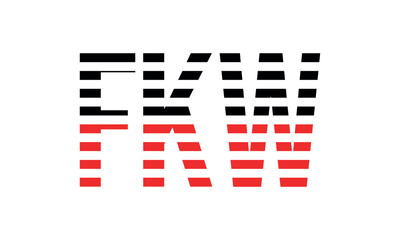 FKW three initial letter iconic line negative space minimal logo design vector template. monogram, abstract, wordmark, business, typography, minimalist, brand, company, flat, modern, unique, simple