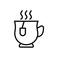 12 tea cup icon with white background vector stock illustration