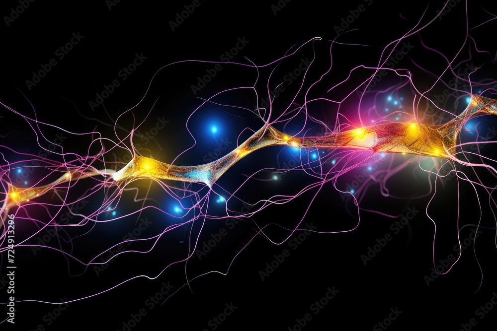 Poster a computer generated image depicting a network of lights creating a visually captivating display., n