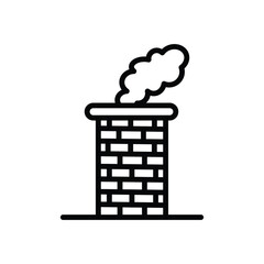 18 chimney icon with white background vector stock illustration