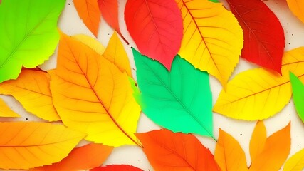 Colorful leaves background wallpaper: A vibrant and lively image featuring a stunning display of colorful leaves as a captivating background.