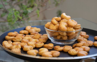 Cashew shape Biscuit Namkeen Kaju cookies biscuit snacks