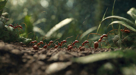 Obraz premium Ants in a vast jungle