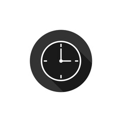 Clock logo icon isolated on transparent background