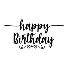 Birthday typography design on plain white transparent isolated background for card, shirt, hoodie, sweatshirt, apparel, tag, mug, icon, poster or badge