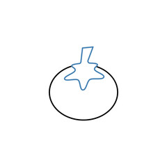 tomato concept line icon. Simple element illustration. tomato concept outline symbol design.