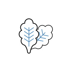 kale concept line icon. Simple element illustration. kale concept outline symbol design.