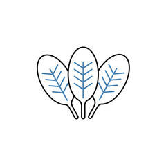 spinach concept line icon. Simple element illustration. spinach concept outline symbol design.