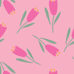 Fototapeta na wymiar Cute flower rose colorful print pattern graphic tee design for kids market as vector