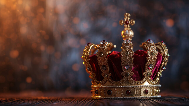 Golden royal crown. 