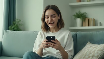 woman texting on phone