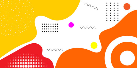 Abstract geometric shapes design. pop art background with wave pattern. Vector pattern for web, vintage, advertisement, commercial banner, poster, color wave template and presentation design	