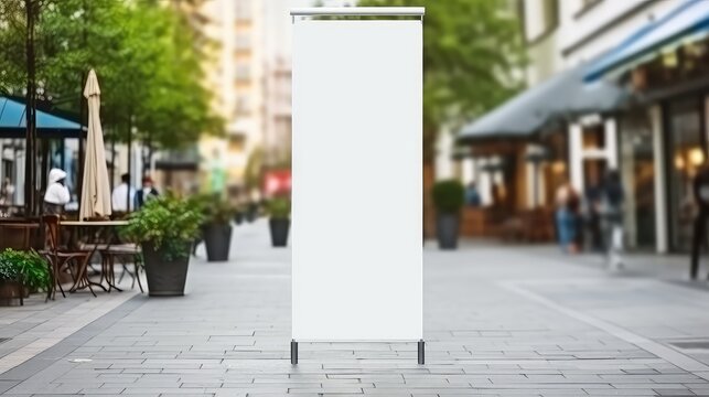 blank rollup banner standee mockup