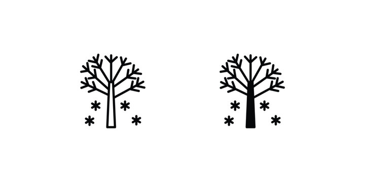 22 tree icon with white background vector stock illustration