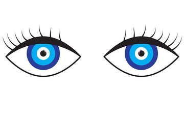 Eye vector. Evil eyes. Eye line icon illustration sign. Eye silhouette. Human eyes. Retina scan eye icon. Vector  illustration