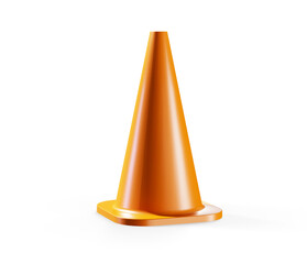 Fototapeta premium Traffic cone isolated over white 3d render