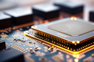 close up of a computer chip, AI generated