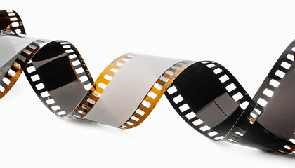 curve 35 mm filmstrip, isolated white background