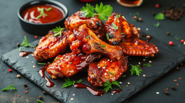 Glazed Chicken wings with chilli