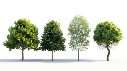 Fototapeta na wymiar Environmental outside eco trees shapes collections isolated on transparent backgrounds 3d render png