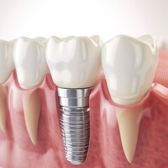 Close up of dental teeth implant