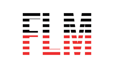 FLM three initial letter iconic line negative space minimal logo design vector template. monogram, abstract, wordmark, business, typography, minimalist, brand, company, flat, modern, unique, simple