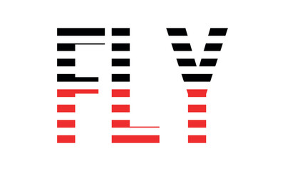 FLY three initial letter iconic line negative space minimal logo design vector template. monogram, abstract, wordmark, business, typography, minimalist, brand, company, flat, modern, unique, simple