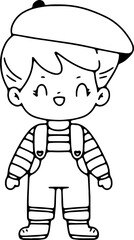 Spring, cute, children and flowers easter bunny hand painted illustration