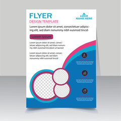 A4 flyer design template. Flyer Corporate Template Design, graphic elements, Template Design, abstract business flyer, layout.
