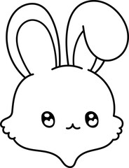 Spring, cute, children and flowers easter bunny hand painted illustration