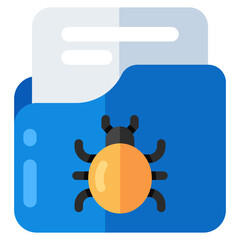 A unique design icon of infected folder 