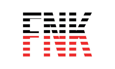 FNK three initial letter iconic line negative space minimal logo design vector template. monogram, abstract, wordmark, business, typography, minimalist, brand, company, flat, modern, unique, simple