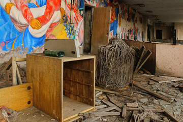 Some abandoned objects that are still in the houses of the city of Pripyat (Ukraine), famous for...