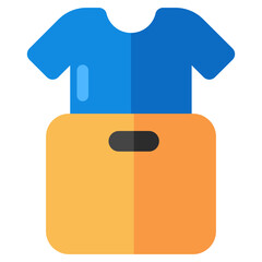 An icon design of shirt parcel 