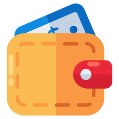 Notecase icon, vector design of wallet