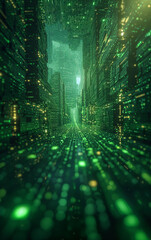 AI generated information technology background about government/public IT