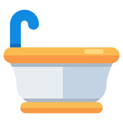 Modern design icon of washbasin