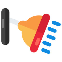 Unique design icon of shower